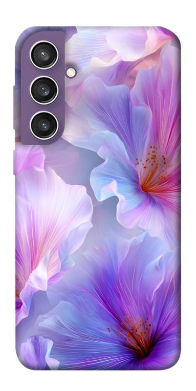 Чехол itsPrint Light purple для Samsung Galaxy S23 FE, цветы, купить оптом с доставкой