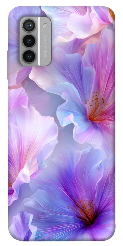 Чехол itsPrint Light purple для Nokia G42, цветы, купить оптом с доставкой