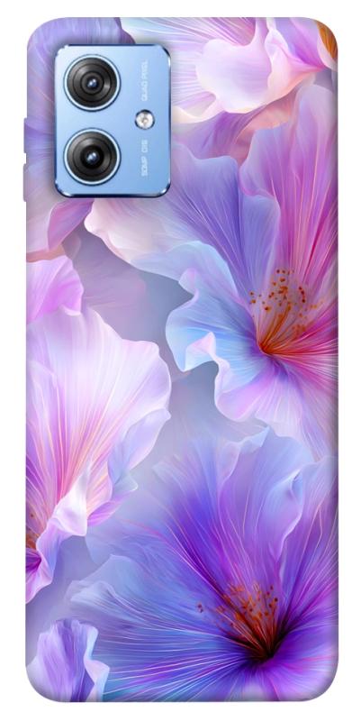 Чохол itsPrint Light purple для Motorola Moto G84, квіти, купити оптом з доставкою