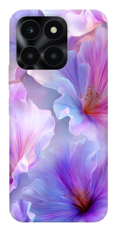 Чехол itsPrint Light purple для Huawei Honor X6a, цветы, купить оптом с доставкой