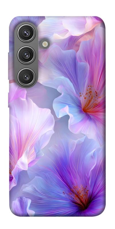 Чехол itsPrint Light purple для Samsung Galaxy S24+, цветы, купить оптом с доставкой