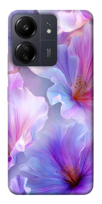 Чехол itsPrint Light purple для Xiaomi Redmi 13C, цветы, купить оптом с доставкой