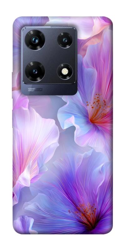 Чехол itsPrint Light purple для Infinix Note 30 Pro, цветы, купить оптом с доставкой
