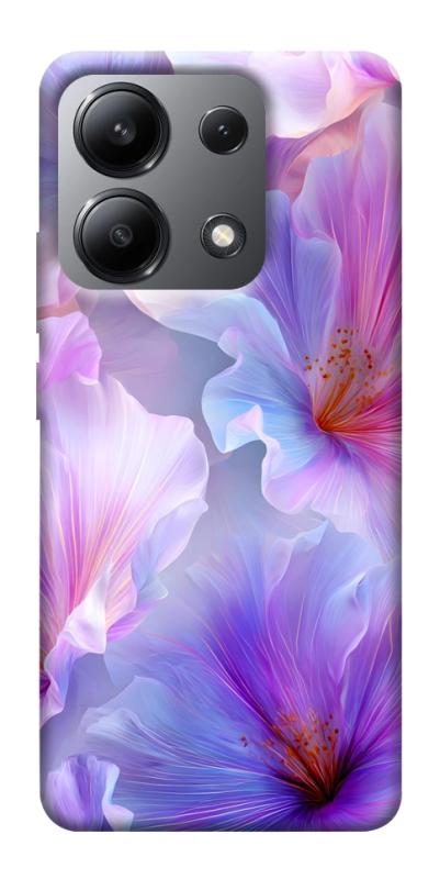 Чехол itsPrint Light purple для Xiaomi Redmi Note 13 4G, цветы, купить оптом с доставкой