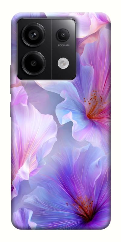 Чехол itsPrint Light purple для Xiaomi Redmi Note 13 Pro 4G, цветы, купить оптом с доставкой