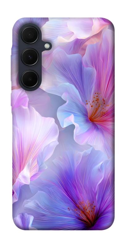 Чехол itsPrint Light purple для Samsung Galaxy A35, цветы, купить оптом с доставкой
