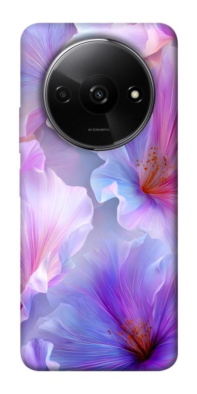 Чехол itsPrint Light purple для Xiaomi Redmi A3, цветы, купить оптом с доставкой