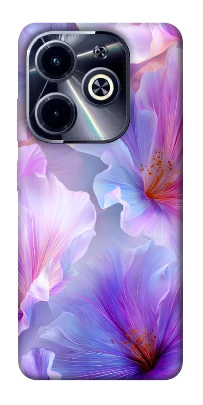Чехол itsPrint Light purple для Infinix Hot 40i, цветы, купить оптом с доставкой