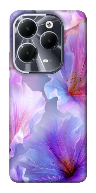 Чехол itsPrint Light purple для Infinix Hot 40, цветы, купить оптом с доставкой