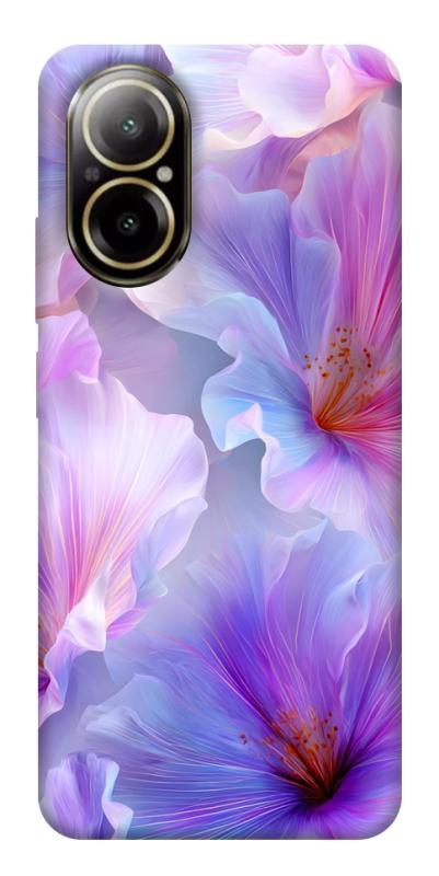 Чехол itsPrint Light purple для Realme C67 4G, цветы, купить оптом с доставкой