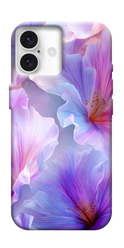 Чехол itsPrint Light purple для Apple iPhone 16 (6.1"), цветы, купить оптом с доставкой
