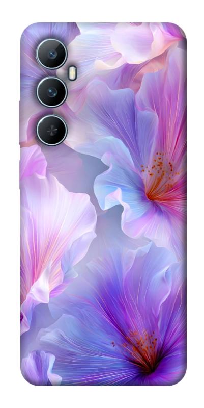 Чехол itsPrint Light purple для Realme C65 4G, цветы, купить оптом с доставкой