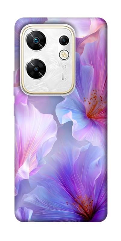 Чехол itsPrint Light purple для Infinix Zero 30 4G, цветы, купить оптом с доставкой