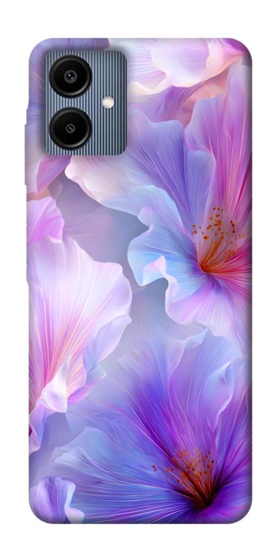 Чехол itsPrint Light purple для Samsung Galaxy A06, цветы, купить оптом с доставкой