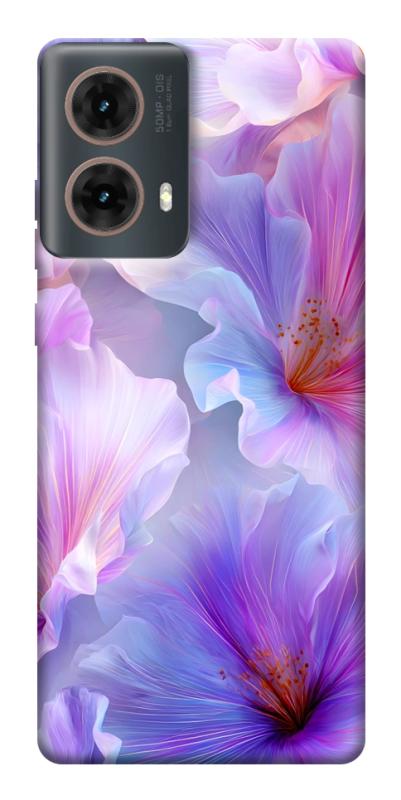 Чехол itsPrint Light purple для Motorola Moto G85, цветы, купить оптом с доставкой