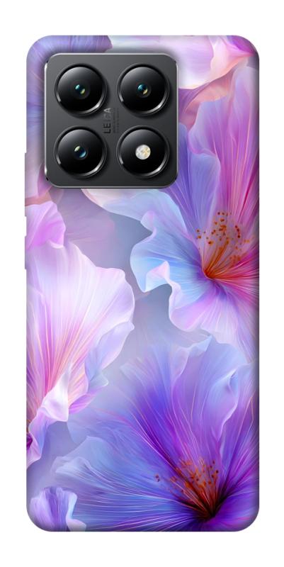 Чехол itsPrint Light purple для Xiaomi 14T, цветы, купить оптом с доставкой