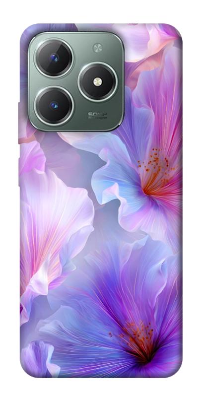 Чехол itsPrint Light purple для Realme C61 4G, цветы, купить оптом с доставкой