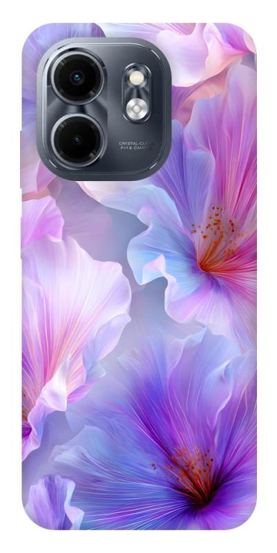 Чехол itsPrint Light purple для Infinix Smart 9 4G / Hot 50i, цветы, купить оптом с доставкой