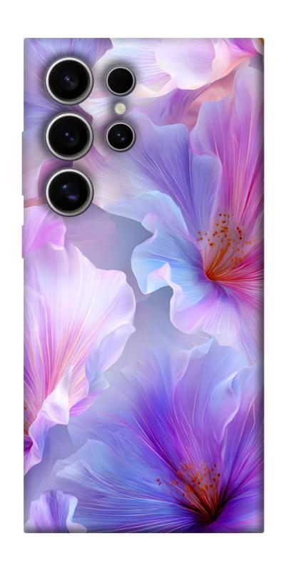 Чехол itsPrint Light purple для Samsung Galaxy S25 Ultra, цветы, купить оптом с доставкой