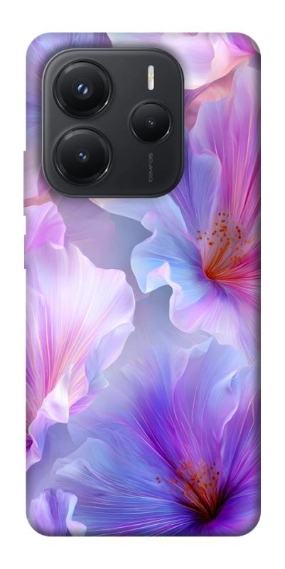 Чехол itsPrint Light purple для Xiaomi Redmi Note 14 5G, цветы, купить оптом с доставкой