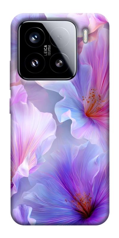 Чехол itsPrint Light purple для Xiaomi 15, цветы, купить оптом с доставкой