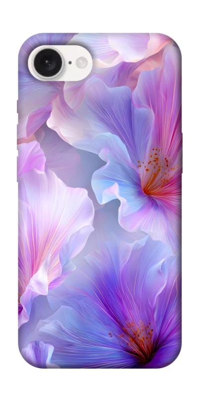 Чохол itsPrint Light purple для Apple iPhone 16e (6.1"), квіти, купити оптом з доставкою
