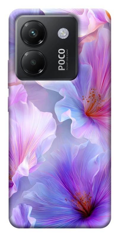 Чохол itsPrint Light purple для Xiaomi Poco M7 Pro 5G, квіти, купити оптом з доставкою