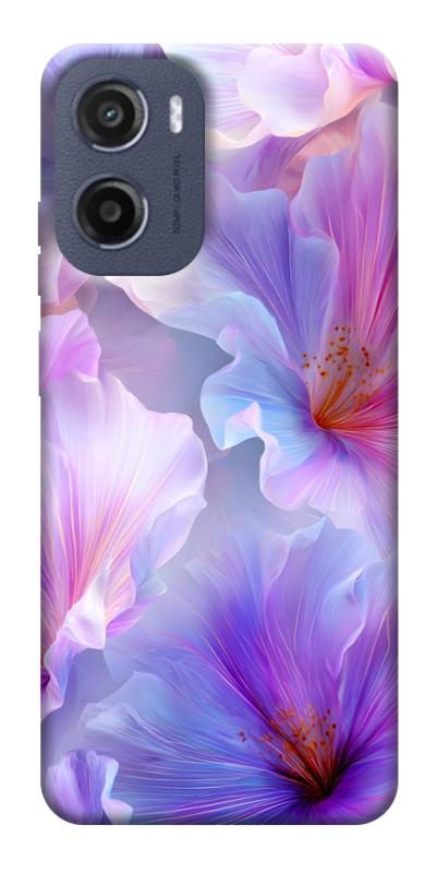 Чехол itsPrint Light purple для Motorola Moto G05, цветы, купить оптом с доставкой