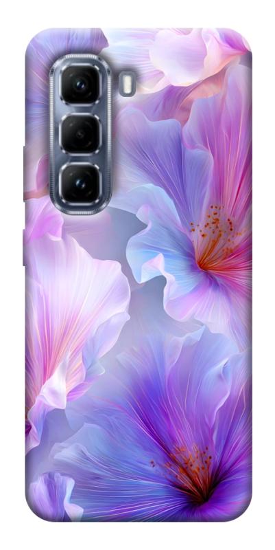 Чехол itsPrint Light purple для Infinix Hot 50 Pro, цветы, купить оптом с доставкой