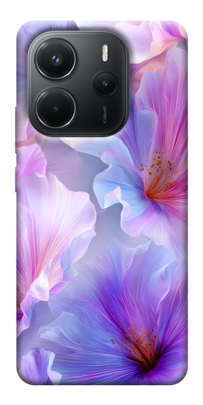 Чехол itsPrint Light purple для Xiaomi Redmi Note 14 4G (Europe version), цветы, купить оптом с доставкой