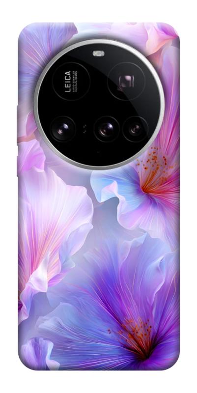 Чехол itsPrint Light purple для Xiaomi 15 Ultra, цветы, купить оптом с доставкой