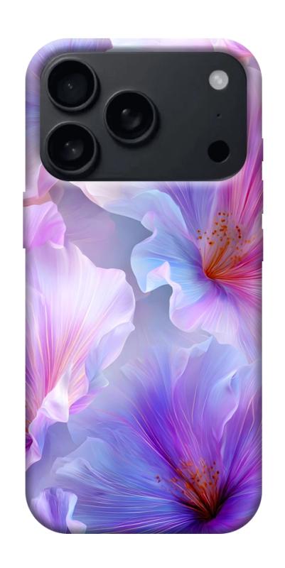 Чехол itsPrint Light purple для Apple iPhone 17 Pro (6.3"), цветы, купить оптом с доставкой