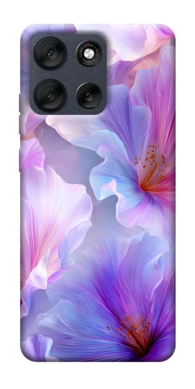 Чехол itsPrint Light purple для Motorola Moto G56 5G, цветы, купить оптом с доставкой