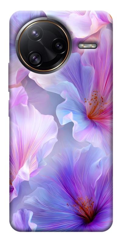 Чехол itsPrint Light purple для Xiaomi Poco F7, цветы, купить оптом с доставкой