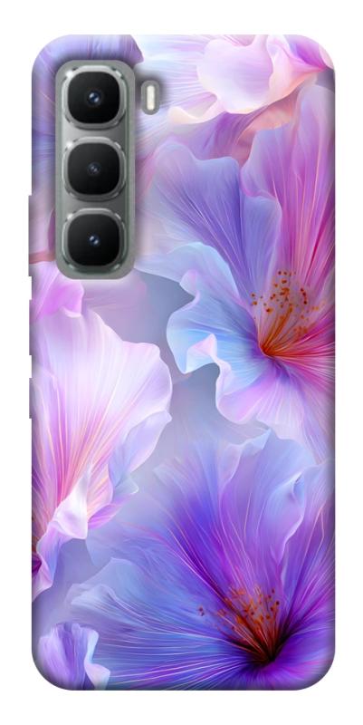 Чехол itsPrint Light purple для Infinix Hot 60i, цветы, купить оптом с доставкой