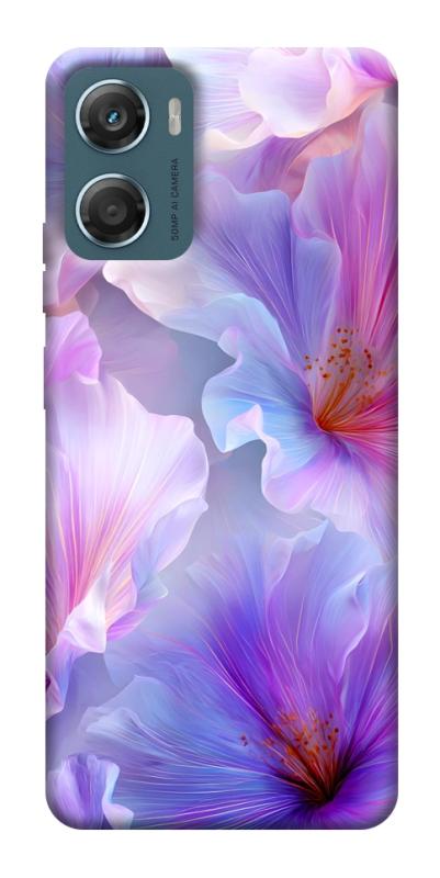 Чехол itsPrint Light purple для Motorola Moto G06, цветы, купить оптом с доставкой