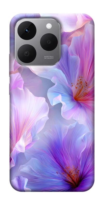 Чехол itsPrint Light purple для Realme 15T, цветы, купить оптом с доставкой
