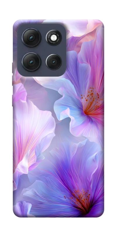 Чехол itsPrint Light purple для Motorola Moto G86 Power, цветы, купить оптом с доставкой
