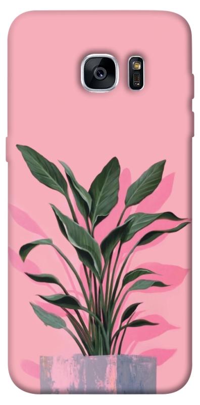 Чехол itsPrint Pink plant для Samsung G935F Galaxy S7 Edge, цветы, купить оптом с доставкой