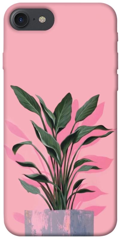 Чехол itsPrint Pink plant для Apple iPhone 7 / 8 (4.7"), цветы, купить оптом с доставкой