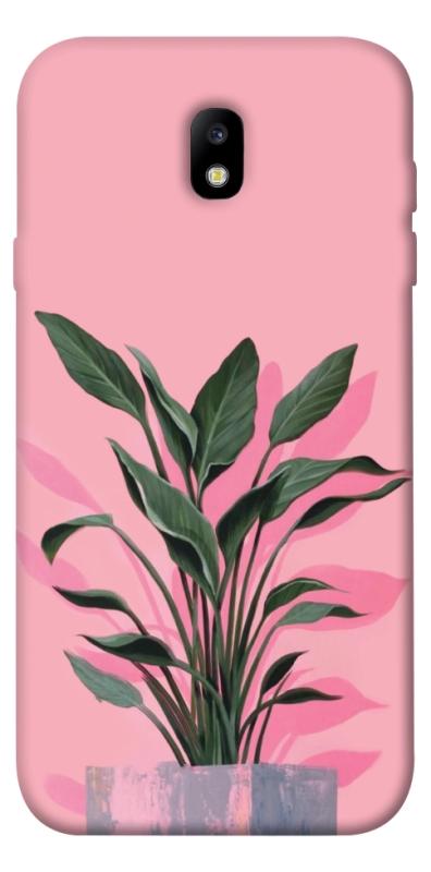 Чехол itsPrint Pink plant для Samsung J730 Galaxy J7 (2017), цветы, купить оптом с доставкой