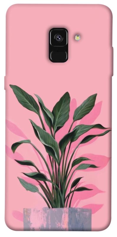 Чехол itsPrint Pink plant для Samsung A530 Galaxy A8 (2018), цветы, купить оптом с доставкой