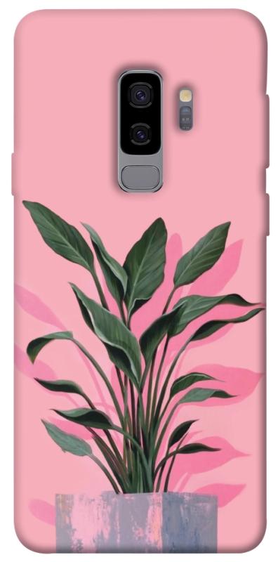 Чехол itsPrint Pink plant для Samsung Galaxy S9+, цветы, купить оптом с доставкой