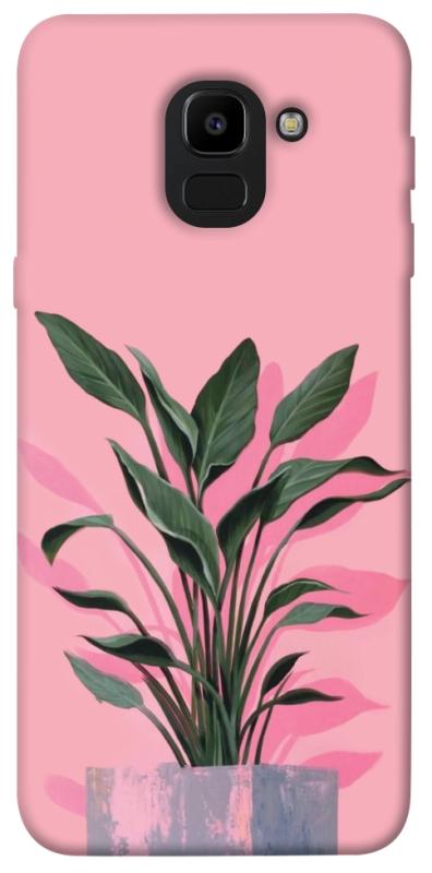Чехол itsPrint Pink plant для Samsung J600F Galaxy J6 (2018), цветы, купить оптом с доставкой