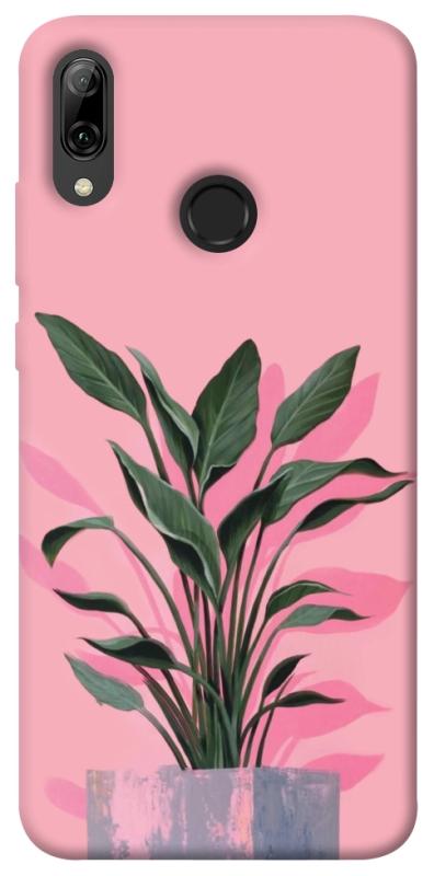Чехол itsPrint Pink plant для Huawei P Smart (2019), цветы, купить оптом с доставкой