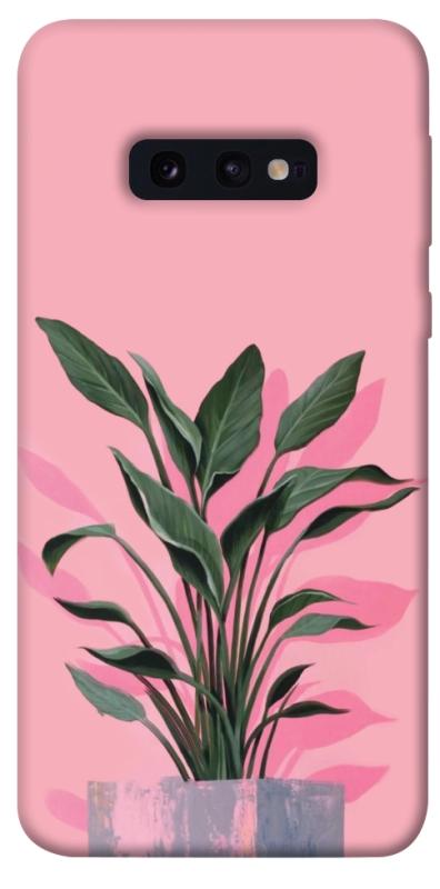 Чехол itsPrint Pink plant для Samsung Galaxy S10e, цветы, купить оптом с доставкой