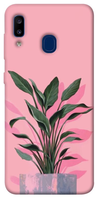 Чехол itsPrint Pink plant для Samsung Galaxy A20 / A30, цветы, купить оптом с доставкой