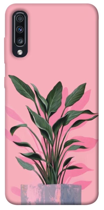 Чохол itsPrint Pink plant для Samsung Galaxy A70 (A705F), квіти, купити оптом з доставкою