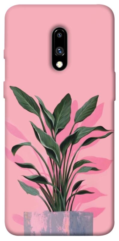 Чехол itsPrint Pink plant для OnePlus 7, цветы, купить оптом с доставкой