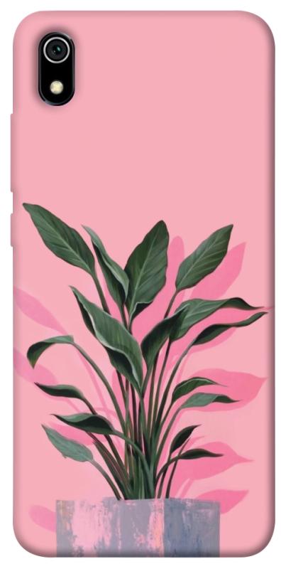 Чохол itsPrint Pink plant для Xiaomi Redmi 7A, квіти, купити оптом з доставкою